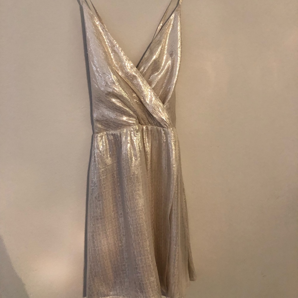 Alice + Olivia metallic cocktail dress